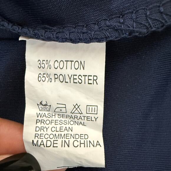 Navy Blue Jewel Tone Crushed Velvet Longline Cardigan Duster | Open Front | Sm - Picture 6 of 10